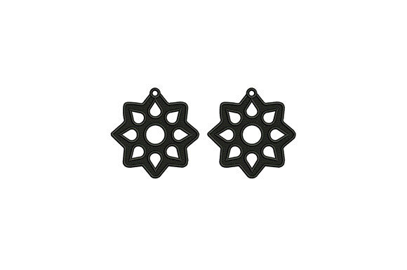 Black Flower Earrings: A Craft Fair Embroidery Review