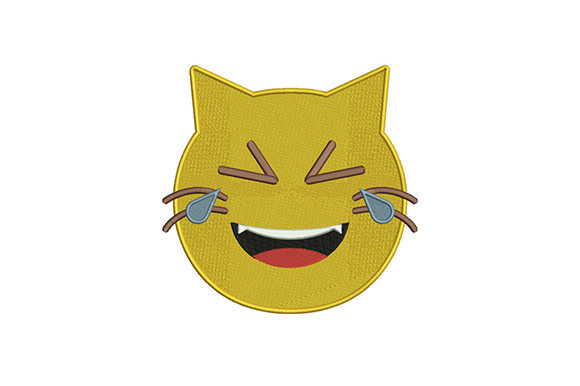 Cat Face Emoji: A Fun Embroidery Design for Etsy Sellers