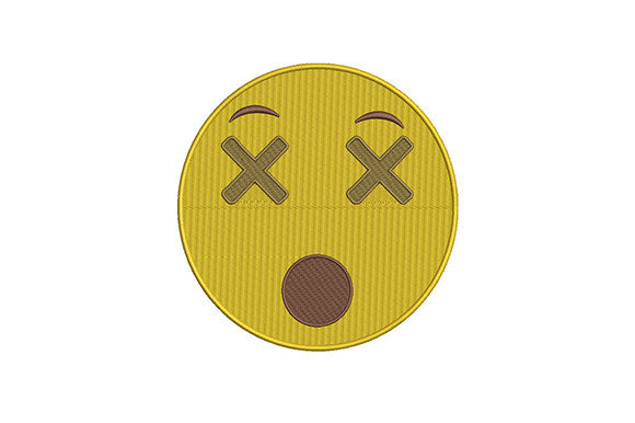 Dizzy Emoji: A Playful Machine Embroidery Design for Personalized Gifts