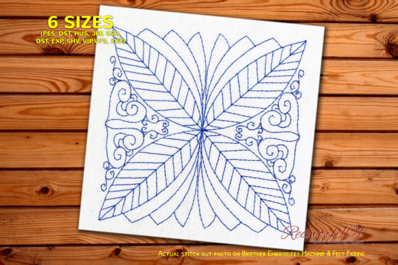 Leaf Pattern Redwork: A Craft Fair Booth Review