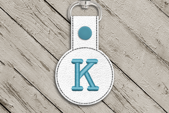 Letter K ITH Round Key Fob Applique Review for Small Business Merch