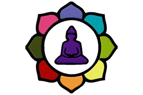 Mandala Buddha Colored Embroidery Design Review
